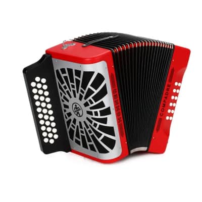 Hohner Compadre Diatonic Accordion - Keys of G/C/F - Red-NEW image 2