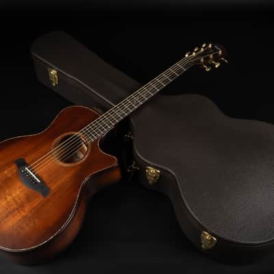 2022 Taylor Builder's Edition K24ce V-Class - Kona Burst | USA All Solid Grand Auditorium Acoustic Guitar Koa Beveled Armrest Cutaway ES-2 Pickup Paua Abalone Purfling | OHSC image 25