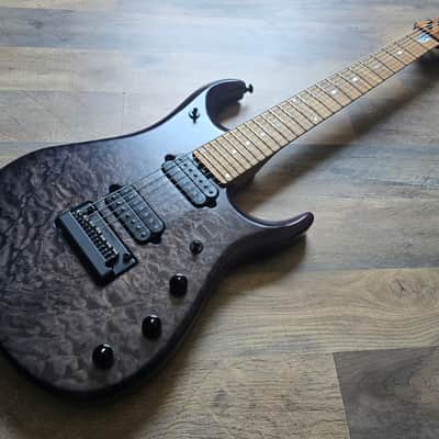 Ernie Ball Music Man JP-15 7 - Transparent Black Quilt image 4