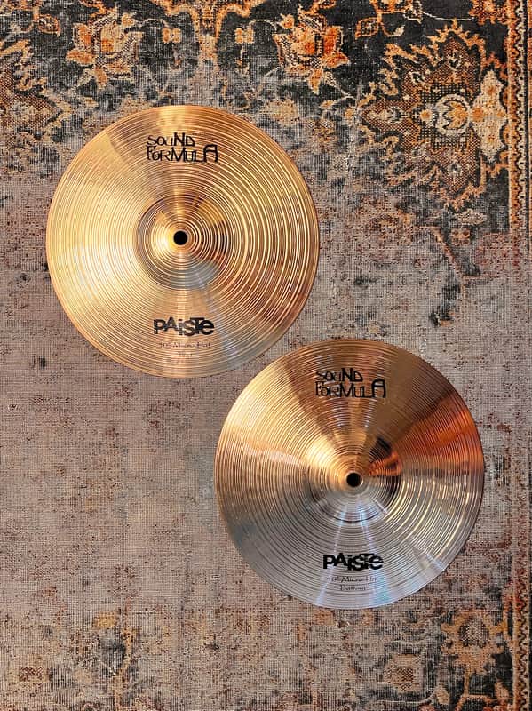RARE Paiste 10” MICRO HATS Hihats Sound Formula SUPER CLEAN Look And Tone! 482 544 g Not $610 image 1
