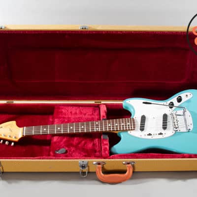 1997 Fender Japan CIJ MG66-66 ’66 Mustang Reissue California Blue w/ Tweed HSC image 2