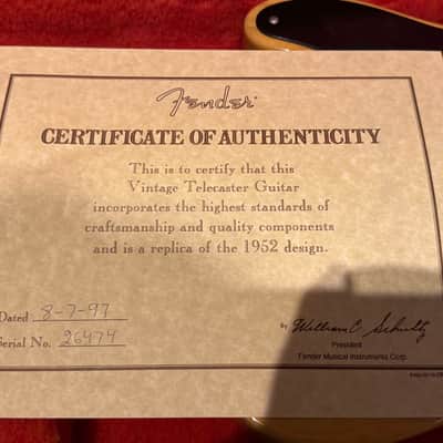 1997 Fender '52 Reissue Telecaster – Brand New Condition image 7