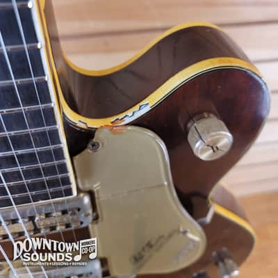 1968 Gretsch Chet Atkins 6122 Country Gentleman with Gretsch Hard Case - Walnut Brown, 7lbs 14oz image 6