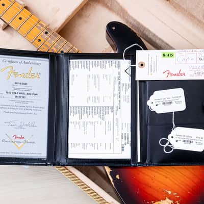 Fender Custom Shop 1952 Telecaster Heavy Relic Big U Neck Sunburst w/ '51 Nocaster Pickups image 15