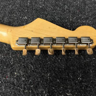 1957 Fender Musicmaster (#573) with Case Original Desert Sand Vintage Finish image 10