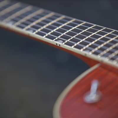 Gretsch G6659TFM Players Edition Broadkaster® Jr. Center Block Single-Cut with String-Thru Bigsby® and Flame Maple, Ebony Fingerboard - Bourbon Stain image 19
