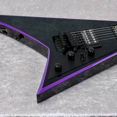 USA JACKSON CUSTOM SHOP RHOADS RR1 GUITAR | BLACK / DOOM PURPLE BEVELS image 1