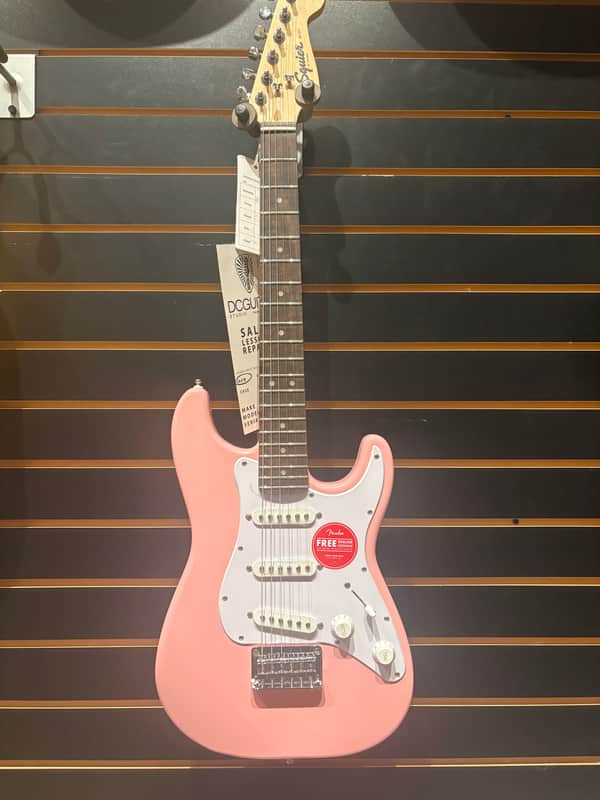 Squier Mini Stratocaster V2 with Laurel Fretboard 2018 - Present - Pink image 1