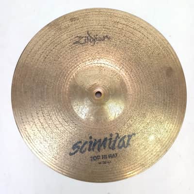 Zildjian 14"Scimitar Hi-Hats Cymbals Set Pair B8 Pre-ZBT Era 1230/1260g Vintage image 3