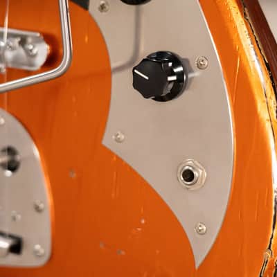 Novo Custom Shop Serus J Baritone Electric Guitar - Candy Apple Orange over 64 3-Tone Burst with Gig Bag image 10