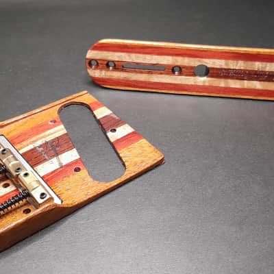 Hillbilly Guitars Custom Exotic Wood American Deluxe Telecaster Bridge w Brass Comp Saddles image 3