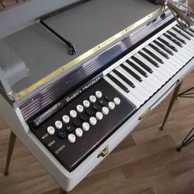 ORCOA by Farfisa Air Organ Model 311 Concert Traveler 24 Chords Made in Italy Circa-1960s-Two Tone Grey image 7