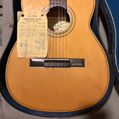 Vintage 1966 Giannini Model 6 Classical Guitar – Original Melody Music Co. Receipt & Case - Made in Brazil image 1