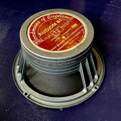 VINTAGE GOODMANS "AUDIOM 61" 12 IINCH GUITAR SPEAKER - MADE IN ENGLAND - EARLY 60'S VOX SELMER WATKINS WEM LANEY SOUND CITY ORANGE image 5