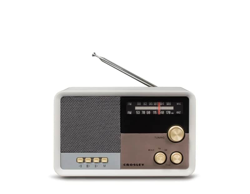 Crosley CR3036D Tribute AM/FM Radio with Built-In Bluetooth - White Sand-NEW image 1