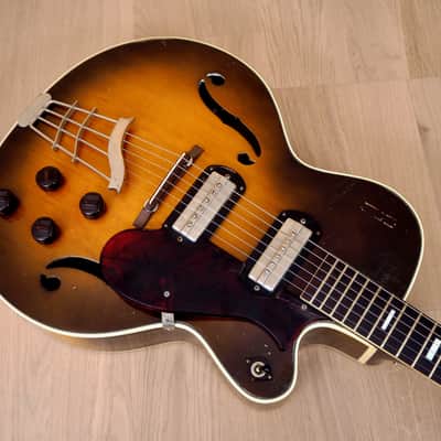 1957 Harmony H62 Vintage Archtop Electric Guitar Sunburst w/ Gibson P-13 Pickups, Case image 14