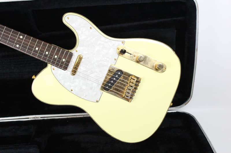 Fender Custom Telecaster 1999 MIJ Vintage White and Gold MINT The Edge U2 image 1