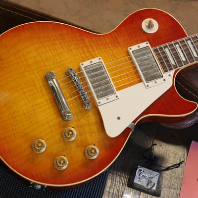 2003 Gibson Custom Shop R9 1959 Reissue Historic Reissue Electric Guitar Washed Cherry Burst + COA OHSC image 2