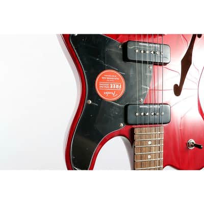 Fender Jim Adkins JA-90 Telecaster Thinline Electric Guitar Regular Transparent Crimson Red image 6