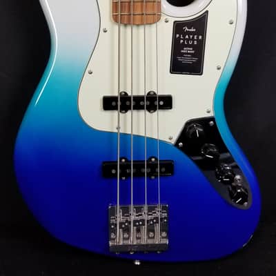 Fender Player Plus Jazz Bass, Active Noiseless Pickups, Pau Ferro FB, Belair Blue, W/Bag image 2