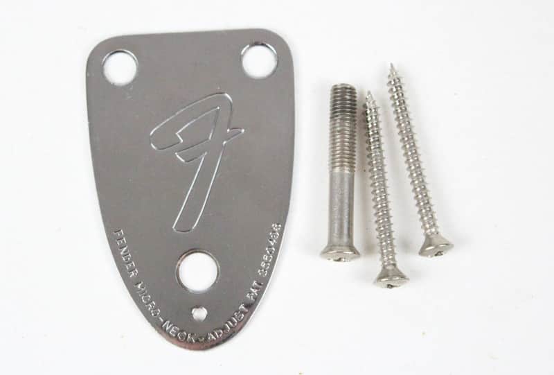 1978-1979-1980-1981 Fender Stratocaster Neck Plate 1970s Telecaster Deluxe Chrome image 1