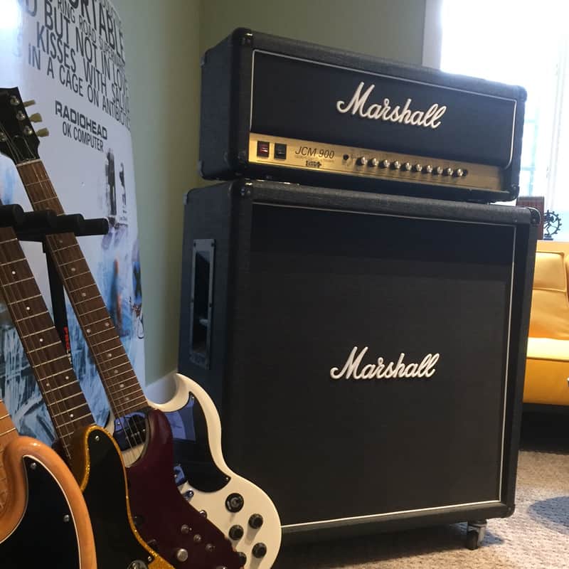 Marshall JCM 900 Half Stack (JCM 4100 Hi-gain Dual Reverb Head w/ JCM 900 Lead 1960 Cabinet 4x12) image 1