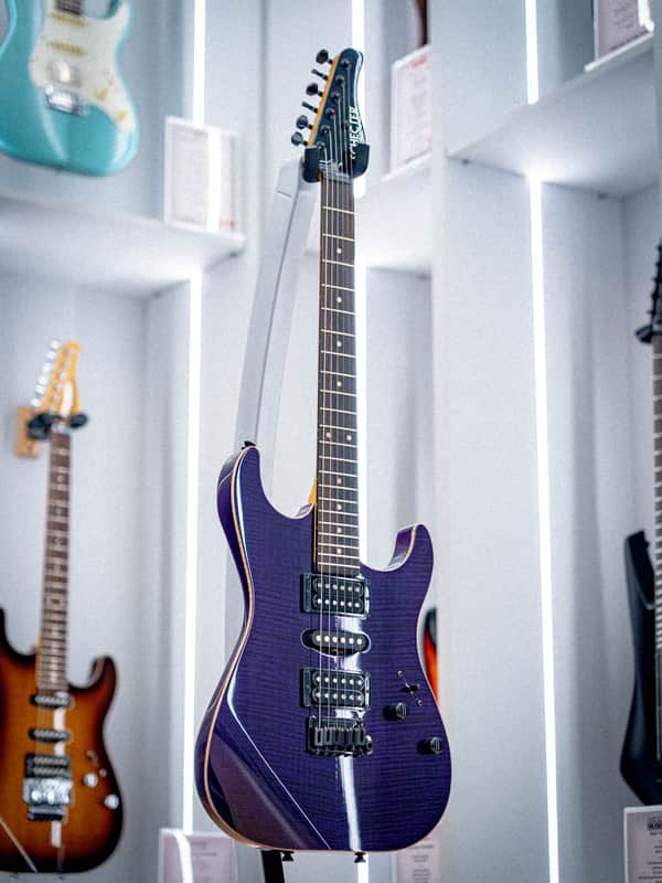 Schecter Sunset Custom II HSH Black Violet image 1