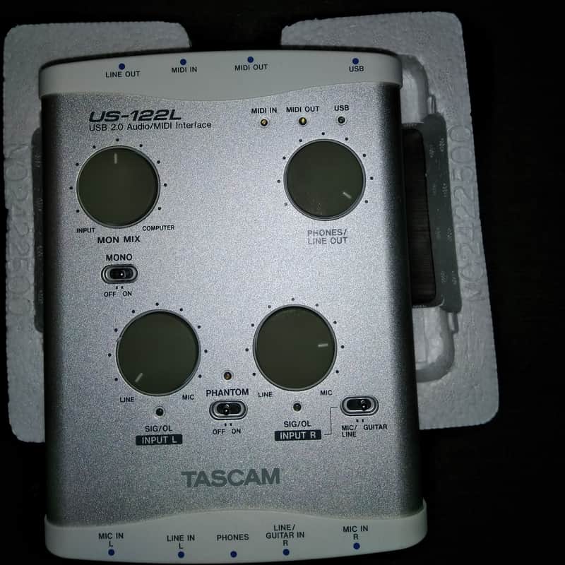 TASCAM US-122L USB Audio Interface Silver