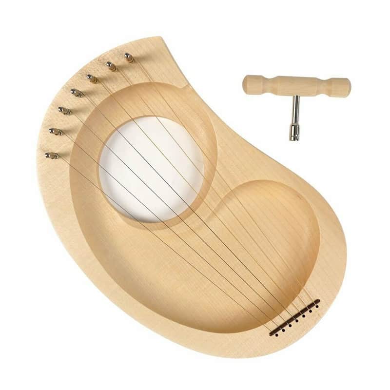 Kleine Leier /Children's Harp Lyre 7saitig pentatonisch+Stimmschlüssel+Originalkarton+Anleitung NEU image 1