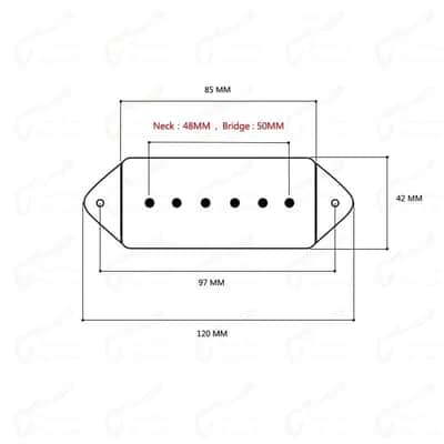 Epiphone DogEear Guitar P90s Pickups Neck and Bridge Set image 3