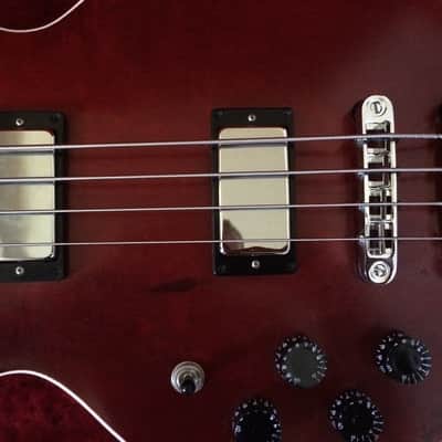 Stiehler Left-Handed Les Paul Bass (Custom 109), Tweed Case Included image 8