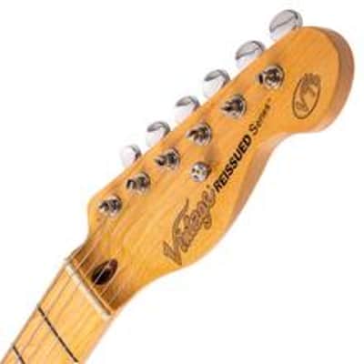 Vintage Reissued Series V75BK Brass bridge saddles, SS, Gloss Black image 7