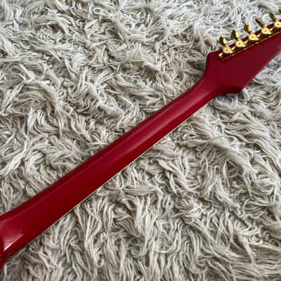Vintage 1999 Epiphone '63 Firebird VII 1963 Reissue Cardinal Red Electric Guitar MIK image 12