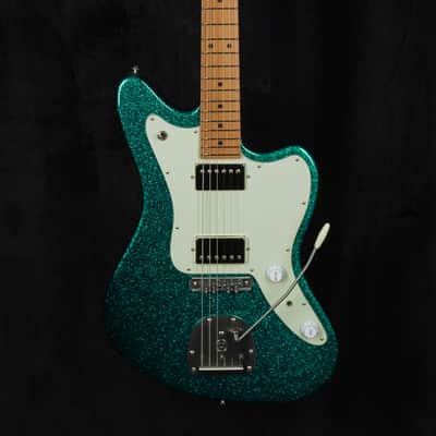 Suhr Custom Classic JM in Aqua Sparkle with Mastery Bridge and Vibrato image 3