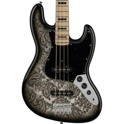 Fender Japan Ltd Special Edition Jazz Bass Black Paisley MN | Reverb