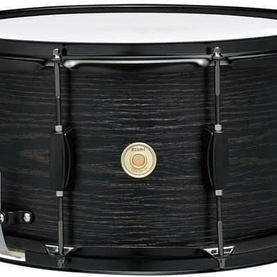 Tama Woodworks 8x14 Snare Drum Black on Black Oak image 1