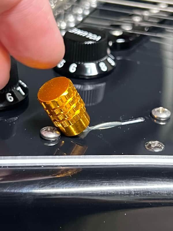 Kinnatone GOLD Bruno Grenade knurled Aluminum 3 or 5 way Blade style Switch Tip. For Strat or Tele image 1