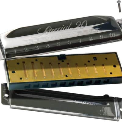 Hohner Special 20 Diatonic Harmonica, C-major - Professional, Responsive Reeds, Injection Molded Plastic Comb with Projecting Mouthpiece