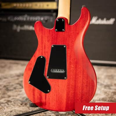 PRS SE CE 24 Solid Body Electric Guitar - Vintage Cherry with Gig Bag image 2