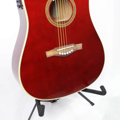 Eko Guitars NXT Series Dreadnought Cutaway Acoustic Electric Guitar - Wine Red 06212122 image 6