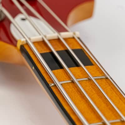 1970s Greco Jazz Bass MIJ Fiesta Red Matching Headstock Block Inlays w/ Gigbag image 14