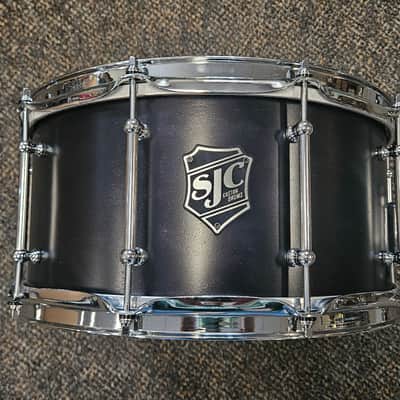 SJC Custom Maple Snare Drum 2023 Black 7x14 image 1