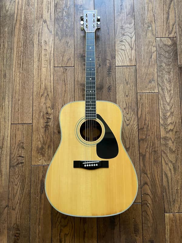 1980s Yamaha FG-350D Acoustic Dreadnought Guitar Natural Nippon