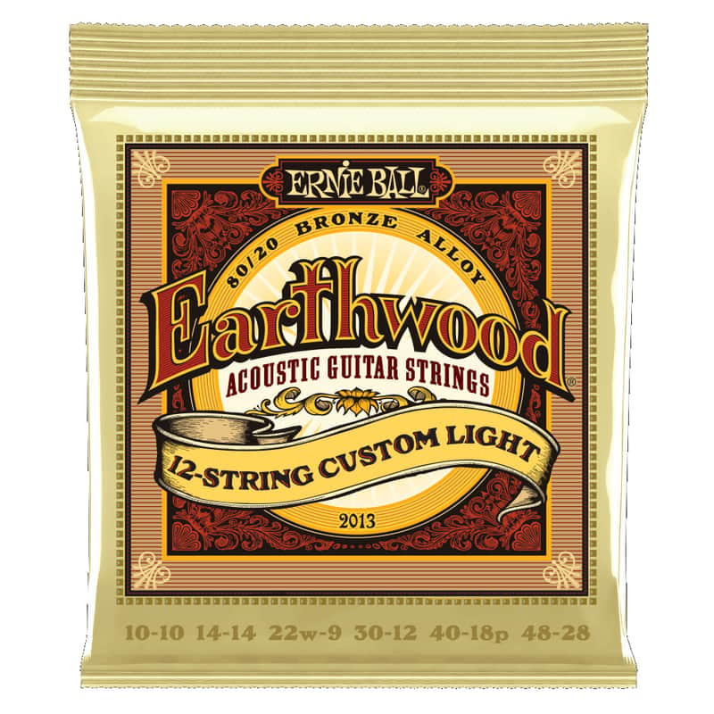 Ernie Ball Earthwood 12-String Custom Light 80/20 Bronze Acoustic Guitar Strings - 10-48 Gauge image 1