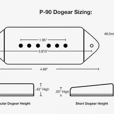 Lindy Fralin Cream Short And Tall Dog Ear P90 Pickup Cover Set For Hollow Body Guitars image 2