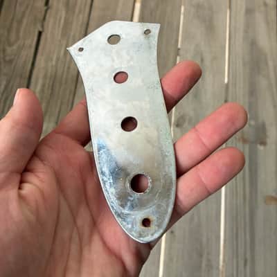 Fender Jazz bass control plate Lefty Left Handed 1999 - Chrome project image 6