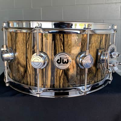 ~WOW!~ DW Collector's Series Maple VLT 6.5x14 Snare Drum in Exotic Ivory Ebony Veneer with Chrome Hardware (Rm 4) image 4
