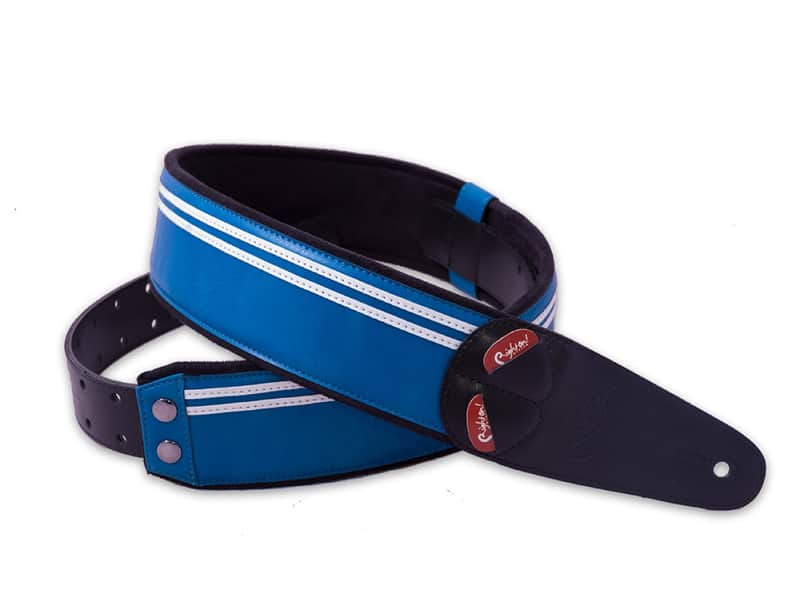 Right On Straps Race Guitar Strap Blue image 1