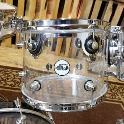 Used DW Design Series 6-Piece Clear Acrylic Drum Set image 5