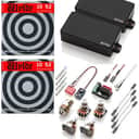 EMG ZAKK WYLDE 81 + 85 BLACK ZW HUMBUCKER PICKUP SET SHORT SHAFT POTS ( 2 ZAKK 10-52 STRING SETS )